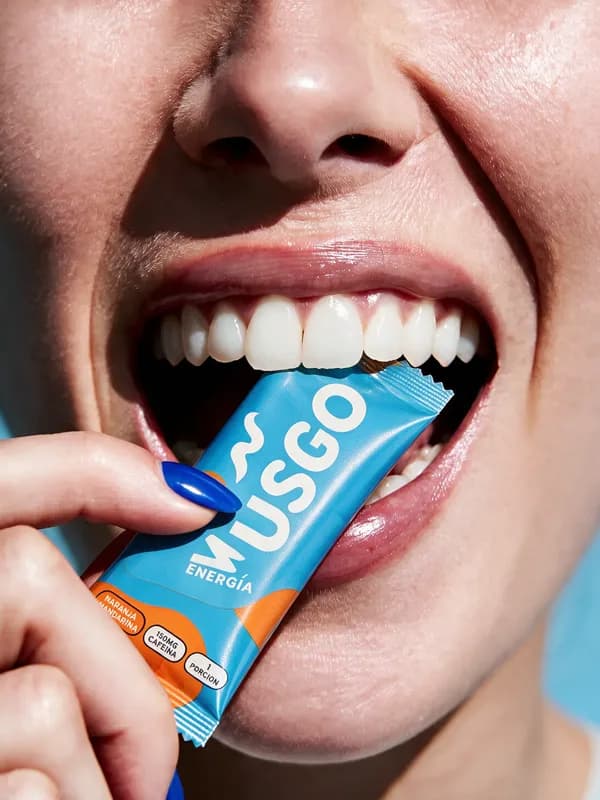 Mordisco a un gel energético